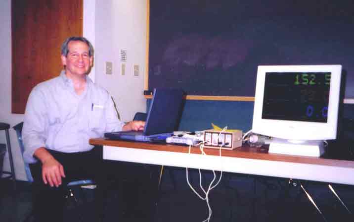 Dr. Robert Fels provides a guest lecture at Florida Atlantic University, for a nursing class "Caring for Self." A demonstration and an experiential biofeedback session on March 4, 2004.